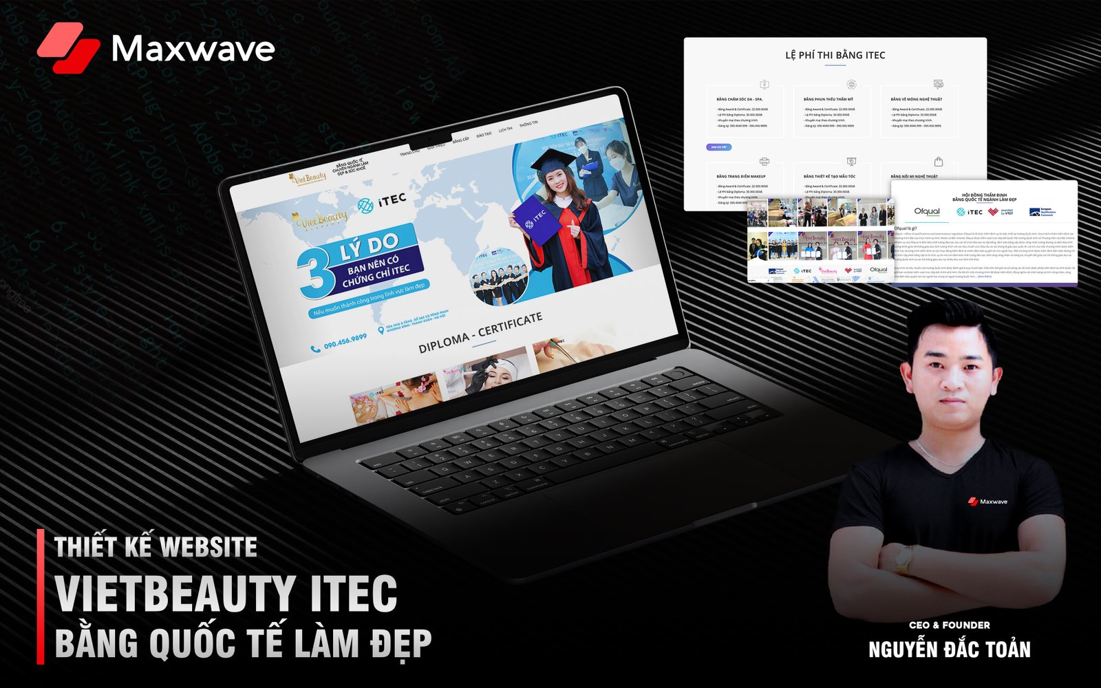 Dịch vụ thiết kế website Bằng quốc tế ngành làm đẹp ITEC