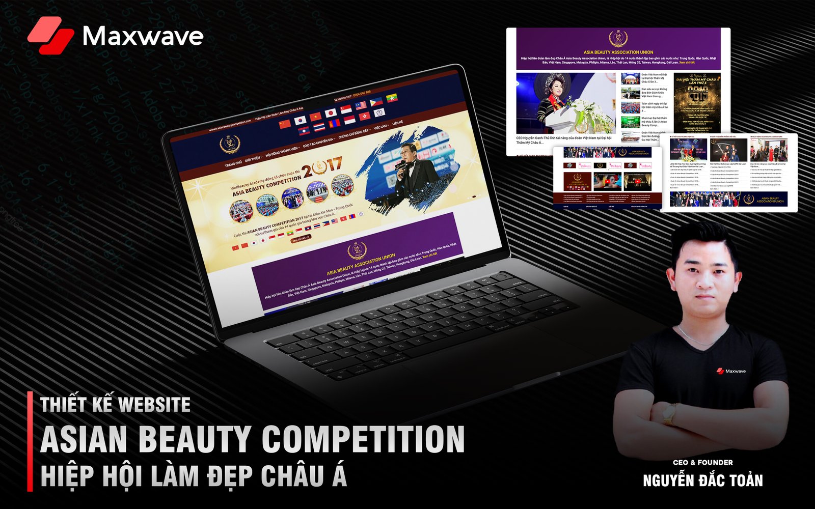 Dịch vụ thiết kế website Hiệp hội liên đoàn làm đẹp Châu Á Asia Beauty Association Union