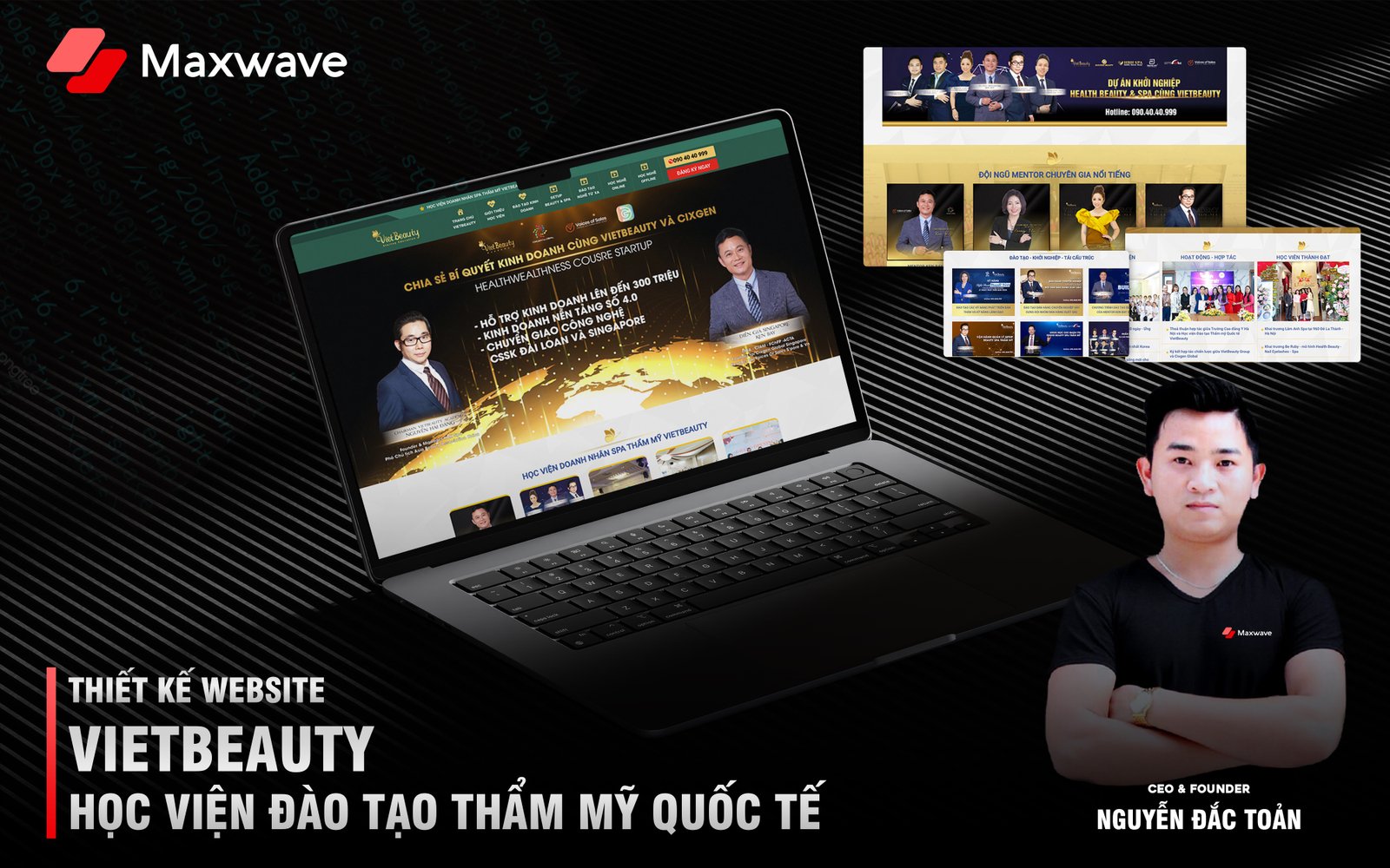 Dịch vụ thiết kế website Học viện đào tạo thẩm mỹ VietBeauty Starup