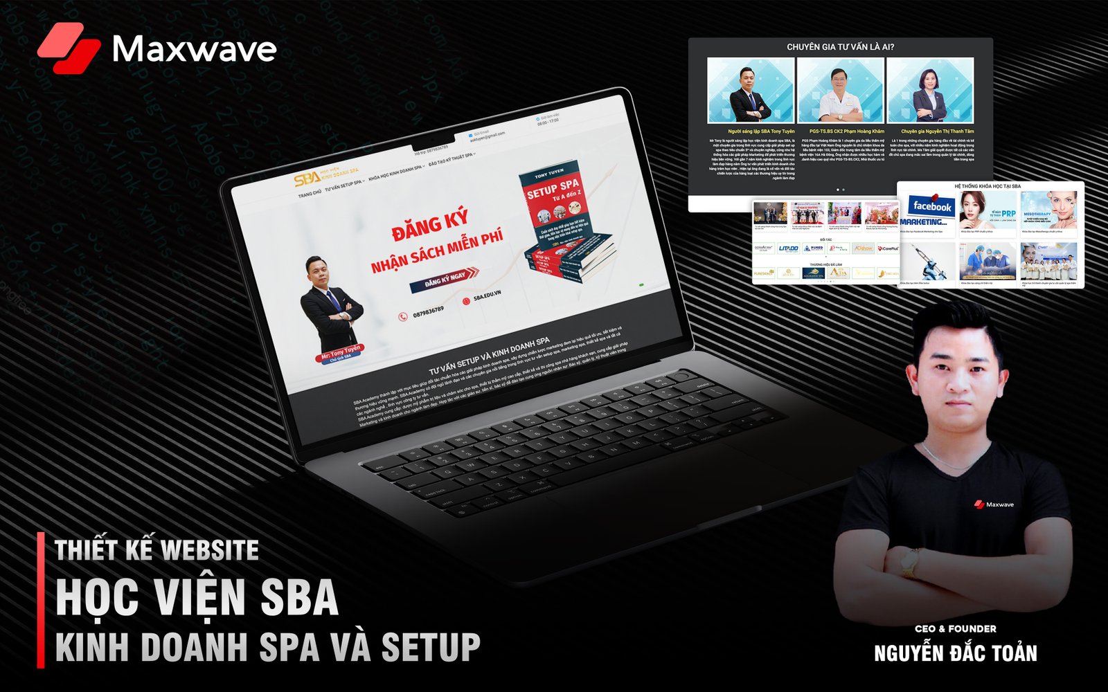 Dịch vụ thiết kế website Học viện kinh doanh Spa SBA