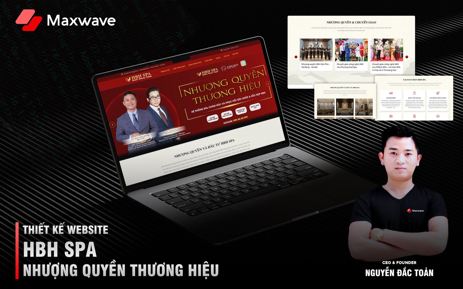 Dịch vụ thiết kế website Nhượng quyền thương hiệu Spa HBH