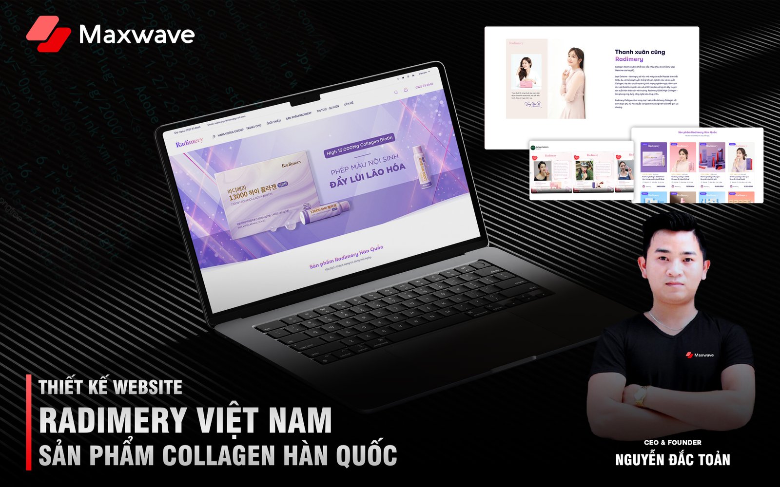Dịch vụ thiết kế website tinh chất Collagen Radimery Việt Nam
