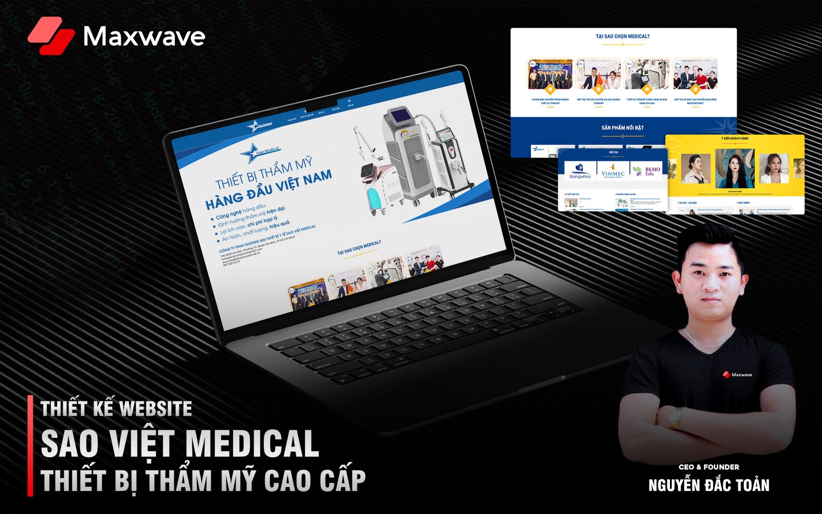 Dịch vụ thiết kế website Thiết bị y tế Spa Sao Việt Medical