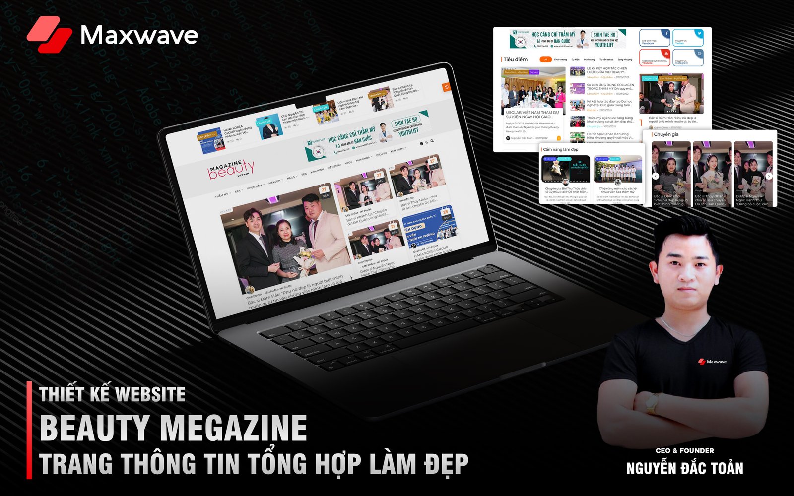 Dịch vụ thiết kế website Tin tức ngành làm đẹp Việt Nam Beauty Magazine