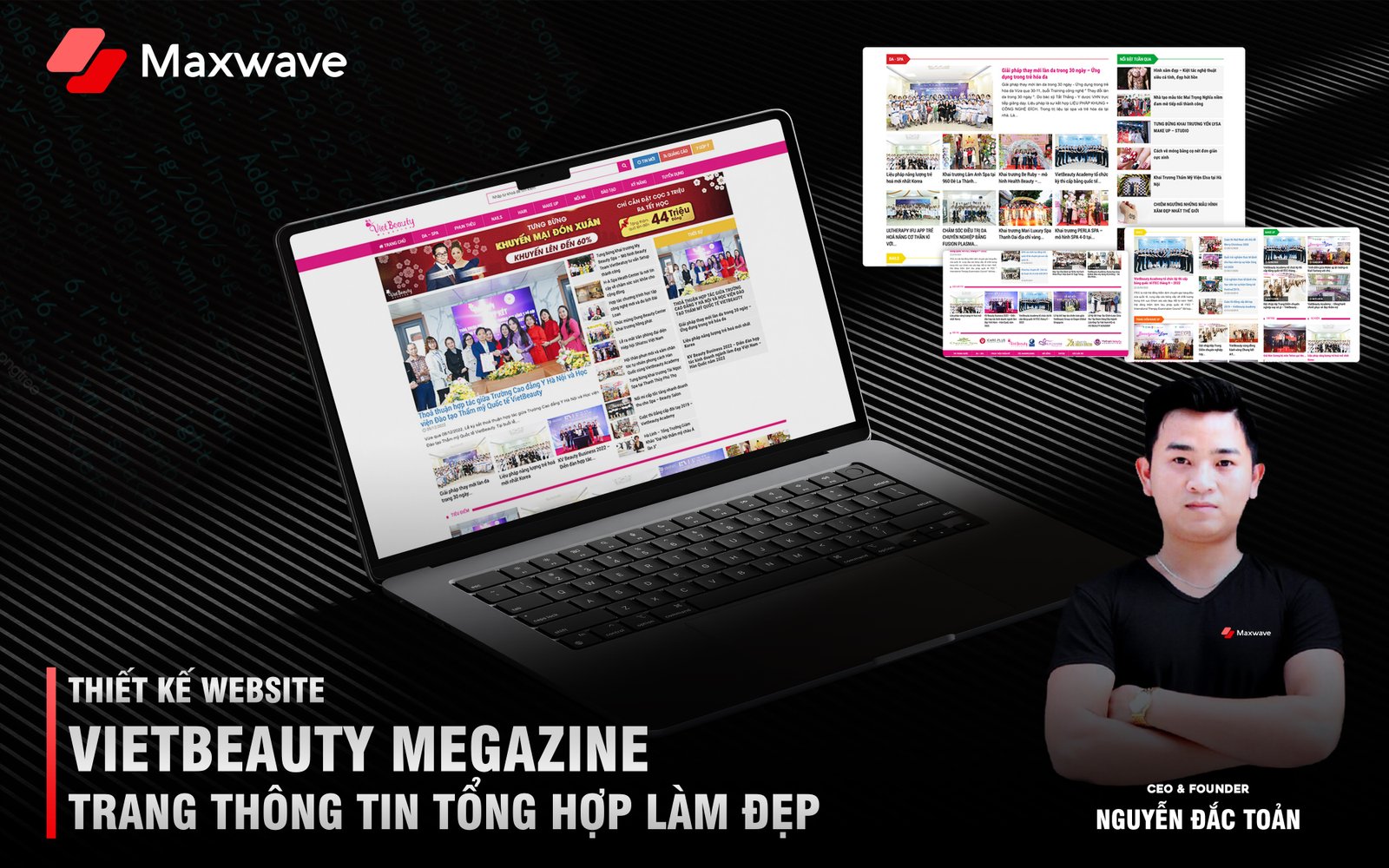 Dịch vụ thiết kế website Trang thông tin tổng hợp VietBeauty Megazine